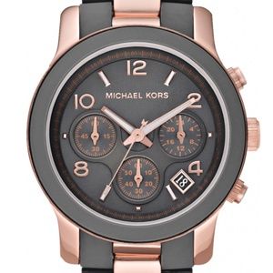 Michael Kors MK5465 Runway Watch Rose Gold Grey 38mm